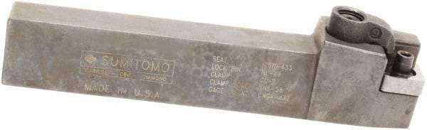 Sumitomo - MCRN, Left Hand Cut, 15° Lead Angle, 3/4" Shank Height x 3/4" Shank Width, Positive Rake Indexable Turning Toolholder - 4-1/2" OAL, CNMG 432 Insert Compatibility, Series Multi-Option - Industrial Tool & Supply