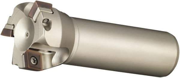 Sumitomo - 80mm Cut Diam, 32mm Shank Diam, 120mm OAL, Indexable Square Shoulder End Mill - SOMT Inserts, Cylindrical Shank, 90° Lead Angle, Through Coolant, Series WaveMill - Industrial Tool & Supply