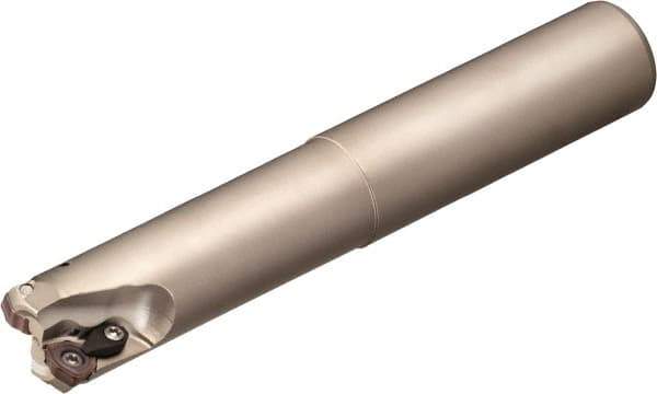 Sumitomo - 32mm Cut Diam, 32mm Shank Diam, Cylindrical Shank Indexable High-Feed Helical End Mill - Screw & Clamp Holding Method, WDMT Insert, MSX Toolholder, Through Coolant - Industrial Tool & Supply