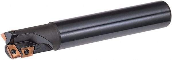 Sumitomo - 1" Cutting Diam, 1.05" Max Depth, 1" Shank Diam, Weldon Shank Indexable Square Shoulder Helical End Mill - Screw Holding Method, APET 1035/APMT 1035 Insert Style, WMM Toolholder Style - Industrial Tool & Supply