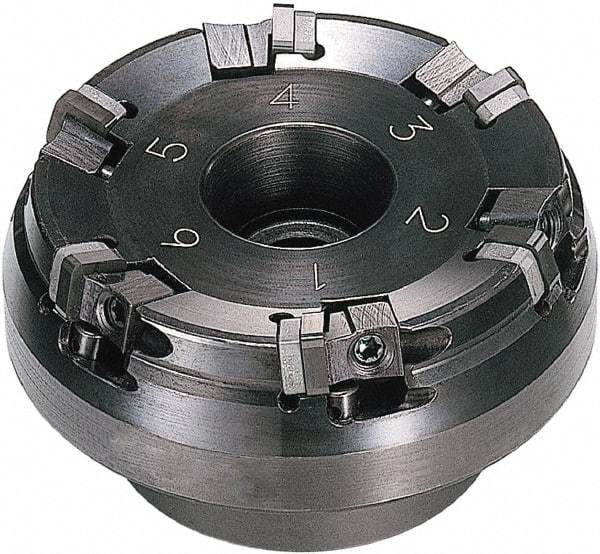 Sumitomo - 100mm Cut Diam, 31.75mm Arbor Hole, 75° Indexable Chamfer & Angle Face Mill - 8 Inserts, SNEN 0903..\xB6SNG 32. Insert, Right Hand Cut, Series Sumiboron - Industrial Tool & Supply