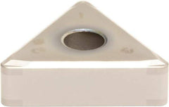 Sumitomo - 6NC-TNGG332 SV Grade BNC200 PCBN Turning Insert - TiN Finish, 60° Triangle, 3/8" Inscr Circle, 3/16" Thick, 1/32" Corner Radius - Industrial Tool & Supply