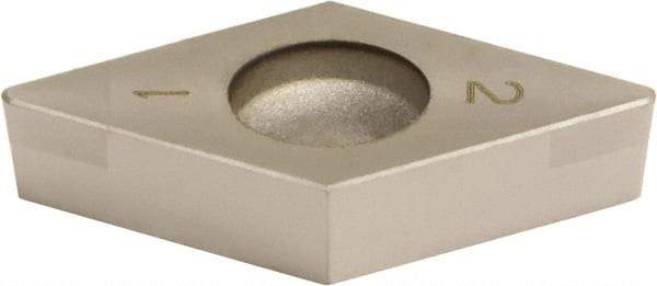Sumitomo - 2NC-DCGA32.51 LS Grade BNC200 PCBN Turning Insert - TiN Finish, 55° Diamond, 3/8" Inscr Circle, 5/32" Thick, 1/64" Corner Radius - Industrial Tool & Supply