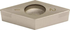 Sumitomo - 2NC-DCGA32.51 LS Grade BNC200 PCBN Turning Insert - TiN Finish, 55° Diamond, 3/8" Inscr Circle, 5/32" Thick, 1/64" Corner Radius - Industrial Tool & Supply