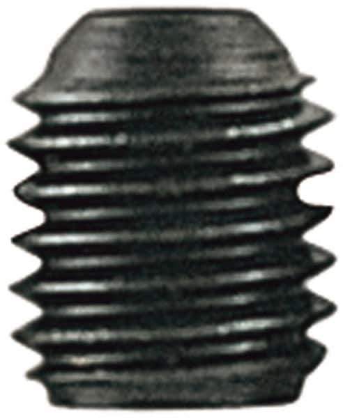 Value Collection - 7/16-14 UNC, 7/16" OAL, Cup Point Set Screw - Alloy Steel, 7/32" Key - Industrial Tool & Supply