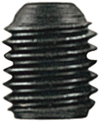Value Collection - 7/16-14 UNC, 7/16" OAL, Cup Point Set Screw - Alloy Steel, 7/32" Key - Industrial Tool & Supply