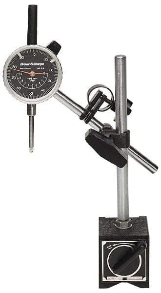 TESA Brown & Sharpe - Indicator and Base Kit - Include Black Face Indicator, Stand - Industrial Tool & Supply