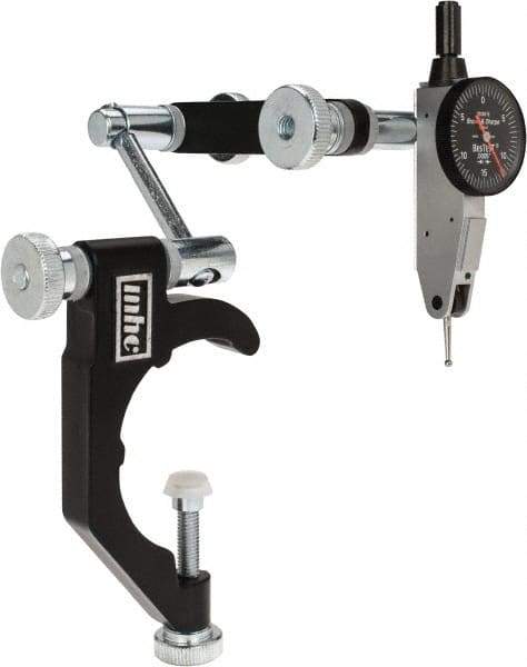 TESA Brown & Sharpe - 0.0005" Graduation, 0.03" Max Meas, 0-15-0 Dial Reading, Indicator & Base Kit - 2-1/2" Base Length x 3/8" Base Diam, 1" Dial Diam - Industrial Tool & Supply