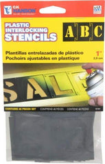 C.H. Hanson - 1 Inch Characters, PVC Plastic Stencil Set - 46 Pieces - Industrial Tool & Supply