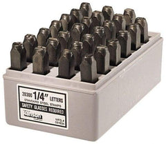 C.H. Hanson - 27 Piece, 1/8" Character Steel Stamp Set - Letters, Low Stress Round Face Full - Industrial Tool & Supply