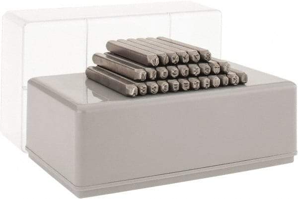 C.H. Hanson - 27 Piece, 1/8" Character Steel Stamp Set - Letters, Standard - Industrial Tool & Supply
