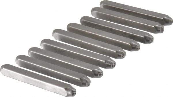 C.H. Hanson - 9 Piece, 1/8" Character Steel Stamp Set - Figures, Standard - Industrial Tool & Supply