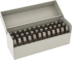 C.H. Hanson - 36 Piece, 1/4" Character Steel Stamp Set - Letters & Figures, Heavy Duty - Industrial Tool & Supply