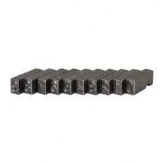 C.H. Hanson - 10 Piece, 1/4 Inch Character, Steel Type Set - 8 Character Capacity, 0-9 Content - Industrial Tool & Supply