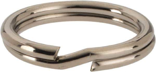 C.H. Hanson - 5/8" ID, 20mm OD, 2mm Thick, Split Ring - Carbon Spring Steel, Nickel Plated Finish - Industrial Tool & Supply