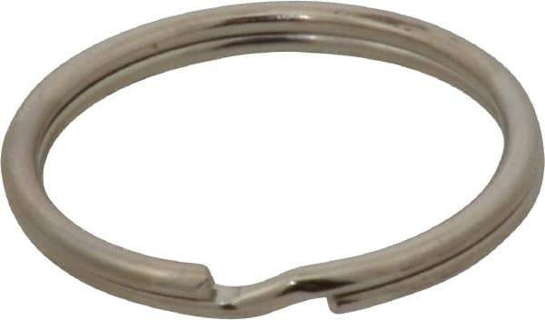 C.H. Hanson - 1" ID, 28mm OD, 3mm Thick, Split Ring - Carbon Spring Steel, Nickel Plated Finish - Industrial Tool & Supply