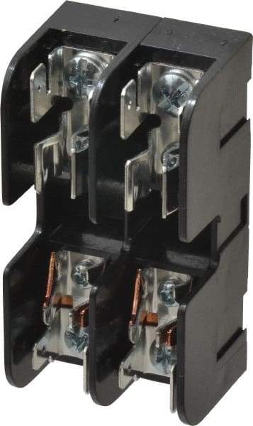 Ferraz Shawmut - 2 Pole, 10 to 14 AWG, 600 VAC/VDC, 30 Amp, DIN Rail Mount, Screw Mount Fuse Block - 13/32 Inch Diameter x 1-1/2 Inch Fuse Length, 3.04 Inch Long x 1.6 Inch Wide x 1.31 Inch High Block - Industrial Tool & Supply