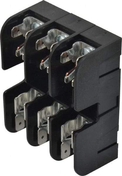 Ferraz Shawmut - 3 Pole, 10 to 14 AWG, 600 VAC/VDC, 30 Amp, DIN Rail Mount, Screw Mount Fuse Block - 13/32 Inch Diameter x 1-1/2 Inch Fuse Length, 3.04 Inch Long x 2.35 Inch Wide x 1.31 Inch High Block - Industrial Tool & Supply