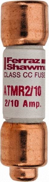 Ferraz Shawmut - 600 VAC/VDC, 0.2 Amp, Fast-Acting General Purpose Fuse - Clip Mount, 1-1/2" OAL, 100 at DC, 200 at AC kA Rating, 13/32" Diam - Industrial Tool & Supply