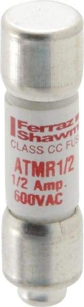 Ferraz Shawmut - 600 VAC/VDC, 0.5 Amp, Fast-Acting General Purpose Fuse - Clip Mount, 1-1/2" OAL, 100 at DC, 200 at AC kA Rating, 13/32" Diam - Industrial Tool & Supply