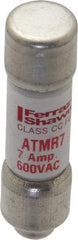 Ferraz Shawmut - 600 VAC/VDC, 7 Amp, Fast-Acting General Purpose Fuse - Clip Mount, 1-1/2" OAL, 100 at DC, 200 at AC kA Rating, 13/32" Diam - Industrial Tool & Supply