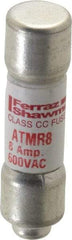 Ferraz Shawmut - 600 VAC/VDC, 8 Amp, Fast-Acting General Purpose Fuse - Clip Mount, 1-1/2" OAL, 100 at DC, 200 at AC kA Rating, 13/32" Diam - Industrial Tool & Supply