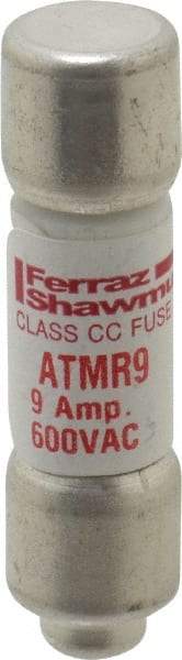 Ferraz Shawmut - 600 VAC/VDC, 9 Amp, Fast-Acting General Purpose Fuse - Clip Mount, 1-1/2" OAL, 100 at DC, 200 at AC kA Rating, 13/32" Diam - Industrial Tool & Supply