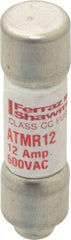 Ferraz Shawmut - 600 VAC/VDC, 12 Amp, Fast-Acting General Purpose Fuse - Clip Mount, 1-1/2" OAL, 100 at DC, 200 at AC kA Rating, 13/32" Diam - Industrial Tool & Supply