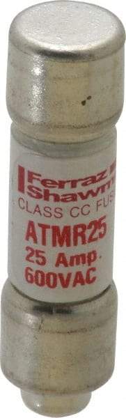 Ferraz Shawmut - 600 VAC/VDC, 25 Amp, Fast-Acting General Purpose Fuse - Clip Mount, 1-1/2" OAL, 100 at DC, 200 at AC kA Rating, 13/32" Diam - Industrial Tool & Supply