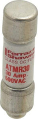 Ferraz Shawmut - 600 VAC/VDC, 30 Amp, Fast-Acting General Purpose Fuse - Clip Mount, 1-1/2" OAL, 100 at DC, 200 at AC kA Rating, 13/32" Diam - Industrial Tool & Supply