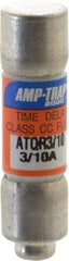 Ferraz Shawmut - 300 VDC, 600 VAC, 0.3 Amp, Time Delay General Purpose Fuse - Clip Mount, 1-1/2" OAL, 100 at DC, 200 at AC kA Rating, 13/32" Diam - Industrial Tool & Supply
