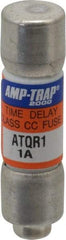 Ferraz Shawmut - 300 VDC, 600 VAC, 1 Amp, Time Delay General Purpose Fuse - Clip Mount, 1-1/2" OAL, 100 at DC, 200 at AC kA Rating, 13/32" Diam - Industrial Tool & Supply