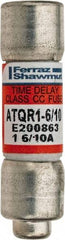 Ferraz Shawmut - 300 VDC, 600 VAC, 1.6 Amp, Time Delay General Purpose Fuse - Clip Mount, 1-1/2" OAL, 100 at DC, 200 at AC kA Rating, 13/32" Diam - Industrial Tool & Supply