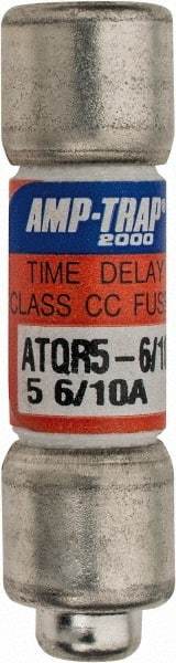 Ferraz Shawmut - 300 VDC, 600 VAC, 5.6 Amp, Time Delay General Purpose Fuse - Clip Mount, 1-1/2" OAL, 100 at DC, 200 at AC kA Rating, 13/32" Diam - Industrial Tool & Supply