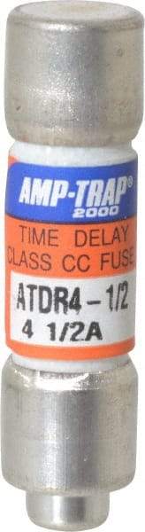 Ferraz Shawmut - 300 VDC, 600 VAC, 4.5 Amp, Time Delay General Purpose Fuse - Clip Mount, 1-1/2" OAL, 100 at DC, 200 at AC kA Rating, 13/32" Diam - Industrial Tool & Supply