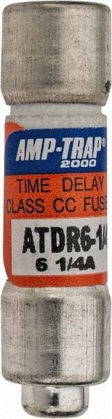 Ferraz Shawmut - 300 VDC, 600 VAC, 6.25 Amp, Time Delay General Purpose Fuse - Clip Mount, 1-1/2" OAL, 100 at DC, 200 at AC kA Rating, 13/32" Diam - Industrial Tool & Supply