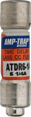 Ferraz Shawmut - 300 VDC, 600 VAC, 6.25 Amp, Time Delay General Purpose Fuse - Clip Mount, 1-1/2" OAL, 100 at DC, 200 at AC kA Rating, 13/32" Diam - Industrial Tool & Supply