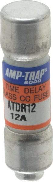 Ferraz Shawmut - 300 VDC, 600 VAC, 12 Amp, Time Delay General Purpose Fuse - Clip Mount, 1-1/2" OAL, 100 at DC, 200 at AC kA Rating, 13/32" Diam - Industrial Tool & Supply