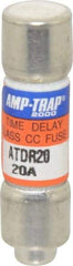 Ferraz Shawmut - 300 VDC, 600 VAC, 20 Amp, Time Delay General Purpose Fuse - Clip Mount, 1-1/2" OAL, 100 at DC, 200 at AC kA Rating, 13/32" Diam - Industrial Tool & Supply