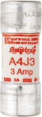 Ferraz Shawmut - 300 VDC, 600 VAC, 3 Amp, Fast-Acting General Purpose Fuse - Clip Mount, 2-1/4" OAL, 100 at DC, 200 at AC kA Rating, 13/16" Diam - Industrial Tool & Supply
