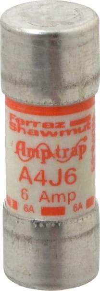 Ferraz Shawmut - 300 VDC, 600 VAC, 6 Amp, Fast-Acting General Purpose Fuse - Clip Mount, 2-1/4" OAL, 100 at DC, 200 at AC kA Rating, 13/16" Diam - Industrial Tool & Supply