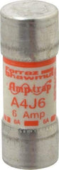 Ferraz Shawmut - 300 VDC, 600 VAC, 6 Amp, Fast-Acting General Purpose Fuse - Clip Mount, 2-1/4" OAL, 100 at DC, 200 at AC kA Rating, 13/16" Diam - Industrial Tool & Supply
