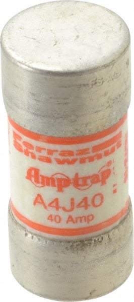 Ferraz Shawmut - 300 VDC, 600 VAC, 40 Amp, Fast-Acting General Purpose Fuse - Clip Mount, 2-3/8" OAL, 100 at DC, 200 at AC kA Rating, 1-1/16" Diam - Industrial Tool & Supply