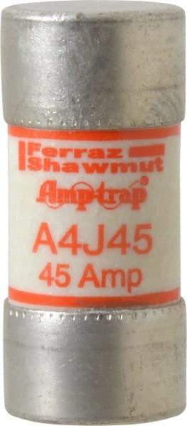 Ferraz Shawmut - 300 VDC, 600 VAC, 45 Amp, Fast-Acting General Purpose Fuse - Clip Mount, 2-3/8" OAL, 100 at DC, 200 at AC kA Rating, 1-1/16" Diam - Industrial Tool & Supply