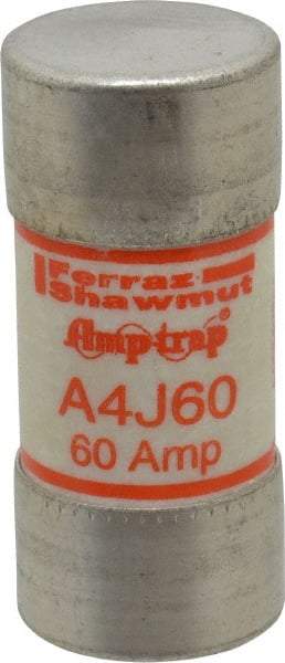 Ferraz Shawmut - 300 VDC, 600 VAC, 60 Amp, Fast-Acting General Purpose Fuse - Clip Mount, 2-3/8" OAL, 100 at DC, 200 at AC kA Rating, 1-1/16" Diam - Industrial Tool & Supply