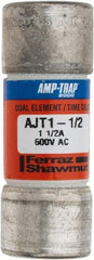 Ferraz Shawmut - 500 VDC, 600 VAC, 1.5 Amp, Time Delay General Purpose Fuse - Clip Mount, 2-1/4" OAL, 100 at DC, 200 at AC, 300 (Self-Certified) kA Rating, 13/16" Diam - Industrial Tool & Supply