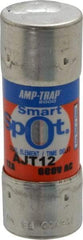 Ferraz Shawmut - 500 VDC, 600 VAC, 12 Amp, Time Delay General Purpose Fuse - Clip Mount, 2-1/4" OAL, 100 at DC, 200 at AC, 300 (Self-Certified) kA Rating, 13/16" Diam - Industrial Tool & Supply
