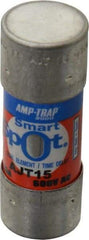 Ferraz Shawmut - 500 VDC, 600 VAC, 15 Amp, Time Delay General Purpose Fuse - Clip Mount, 2-1/4" OAL, 100 at DC, 200 at AC, 300 (Self-Certified) kA Rating, 13/16" Diam - Industrial Tool & Supply