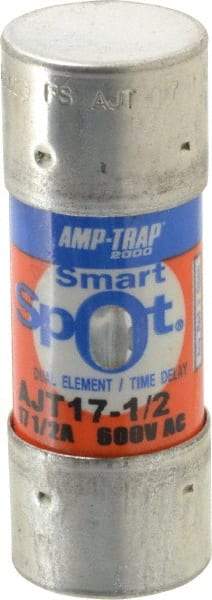 Ferraz Shawmut - 500 VDC, 600 VAC, 17.5 Amp, Time Delay General Purpose Fuse - Clip Mount, 2-1/4" OAL, 100 at DC, 200 at AC, 300 (Self-Certified) kA Rating, 13/16" Diam - Industrial Tool & Supply