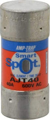 Ferraz Shawmut - 500 VDC, 600 VAC, 40 Amp, Time Delay General Purpose Fuse - Clip Mount, 2-3/8" OAL, 100 at DC, 200 at AC, 300 (Self-Certified) kA Rating, 1-1/16" Diam - Industrial Tool & Supply
